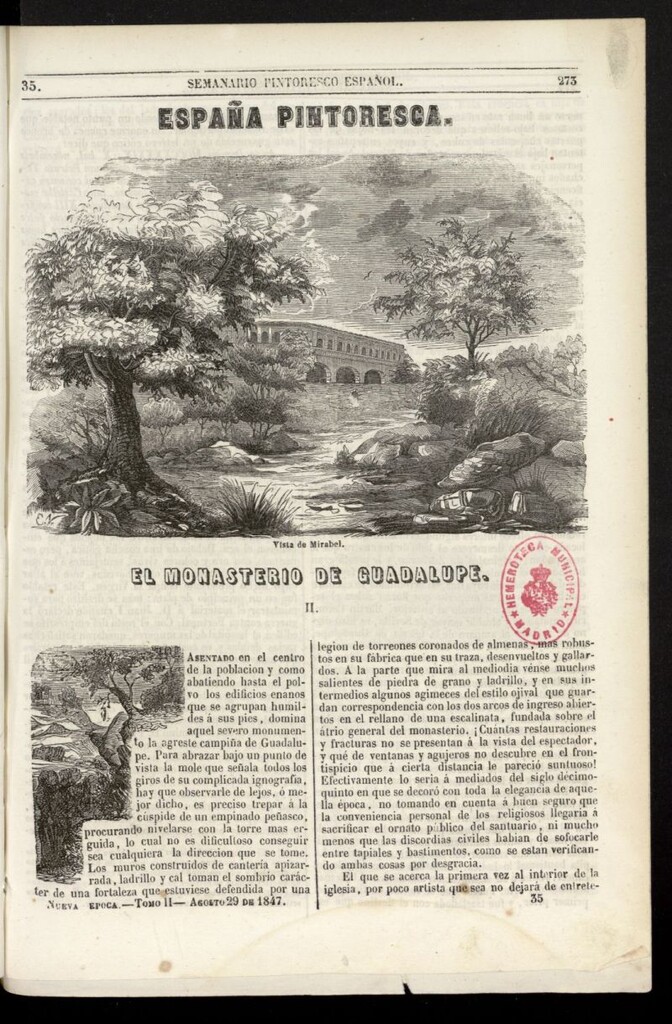 Miniatura de Semanario Pintoresco Español del 29 de agosto de 1847, nº 35