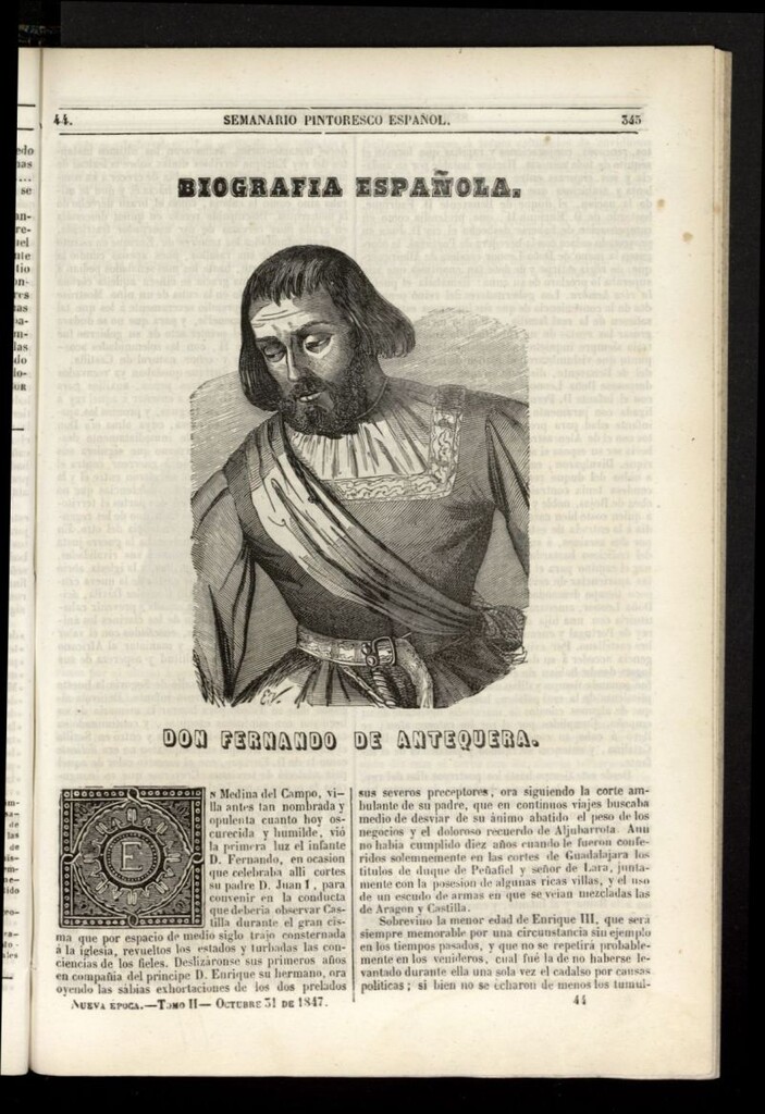 Miniatura de Semanario Pintoresco Español del 31 de octubre de 1847, nº 44