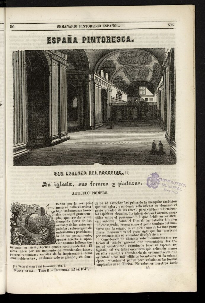 Miniatura de Semanario Pintoresco Español del 12 de diciembre de 1847, nº 50