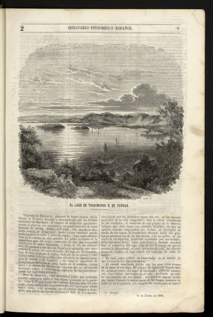 Miniatura de Semanario Pintoresco Español del 14 de enero de 1849, nº 2