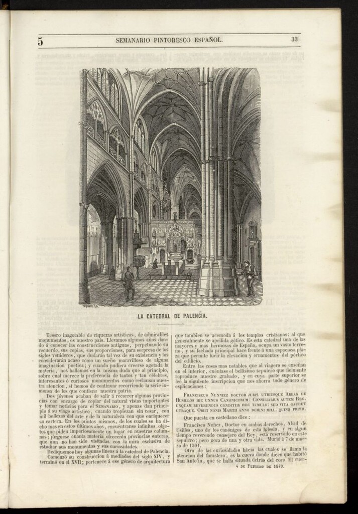 Miniatura de Semanario Pintoresco Español del 4 de febrero de 1849, nº 5