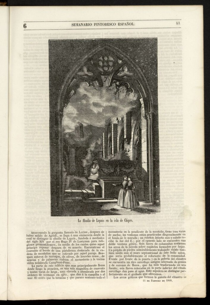Miniatura de Semanario Pintoresco Español del 11 de febrero de 1849, nº 6