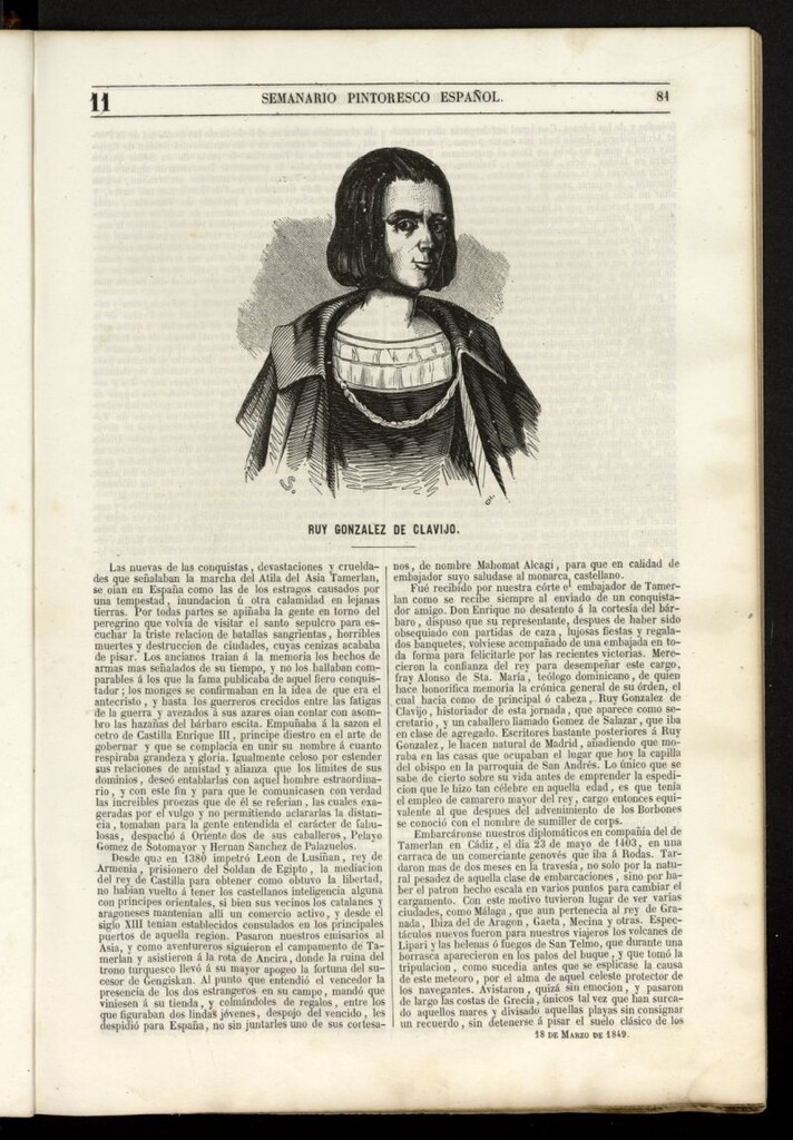 Miniatura de Semanario Pintoresco Español del 18 de marzo de 1849, nº 11