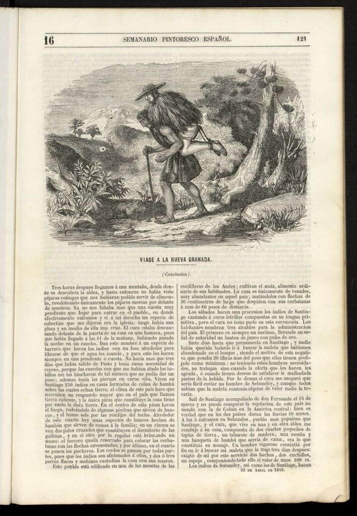 Miniatura de Semanario Pintoresco Español del 22 de abril de 1849, nº 16