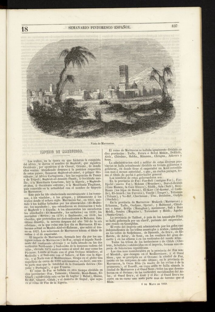 Miniatura de Semanario Pintoresco Español del 6 de mayo de 1849, nº 18
