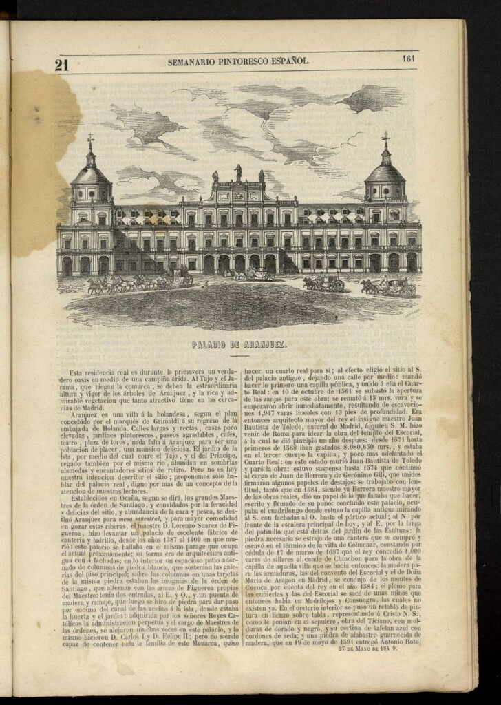Miniatura de Semanario Pintoresco Español del 27 de mayo de 1849, nº 21