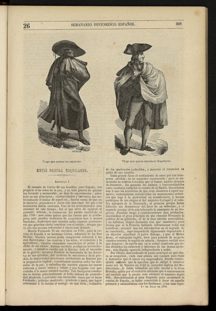 Miniatura de Semanario Pintoresco Español del 1 de julio de 1849, nº 26
