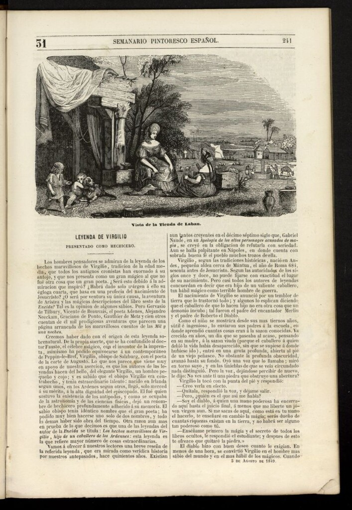 Miniatura de Semanario Pintoresco Español del 5 de agosto de 1849, nº 31