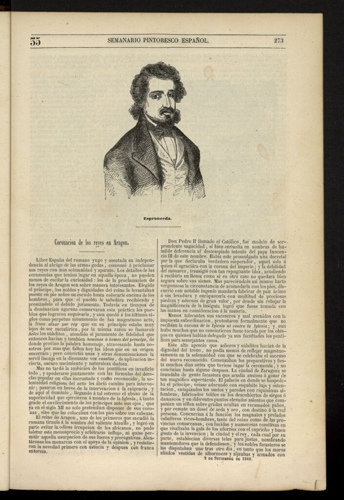Miniatura de Semanario Pintoresco Español del 2 de septiembre de 1849, nº 35