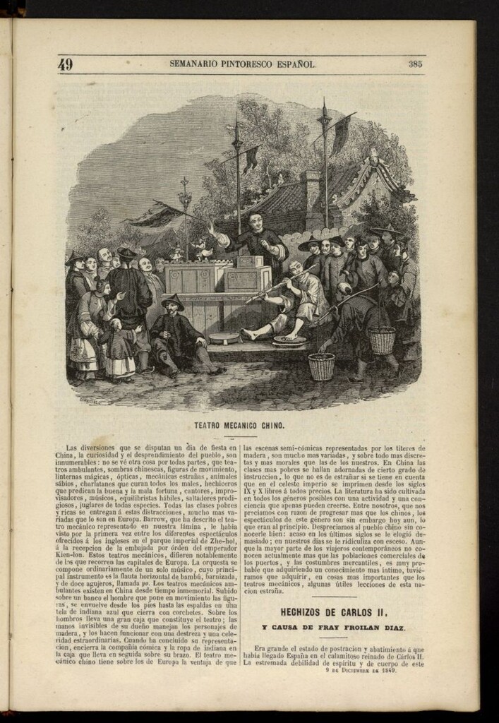 Miniatura de Semanario Pintoresco Español del 9 de diciembre de 1849, nº 49