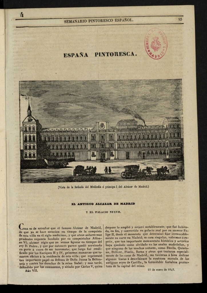 Miniatura de Semanario Pintoresco Español del 23 de enero de 1842, nº 4
