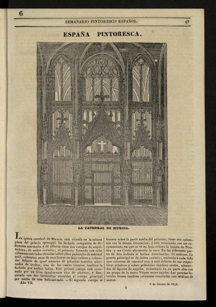 Miniatura de Semanario Pintoresco Español del 6 de febrero de 1842, nº 6