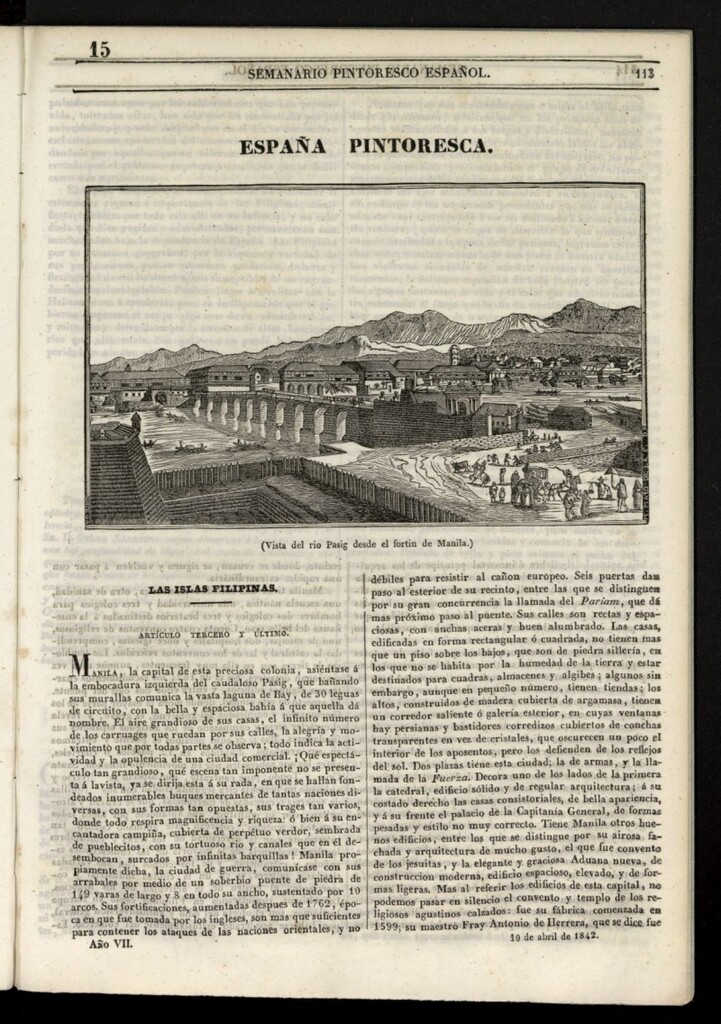 Miniatura de Semanario Pintoresco Español del 10 de abril de 1842, nº 15