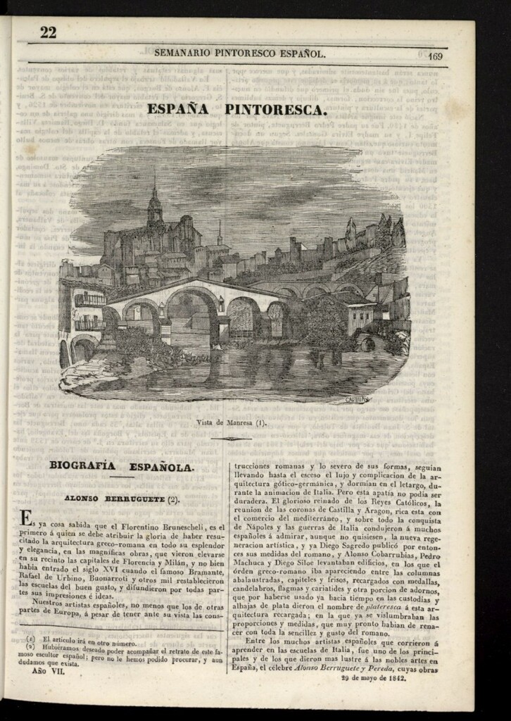 Miniatura de Semanario Pintoresco Español del 29 de mayo de 1842, nº 22