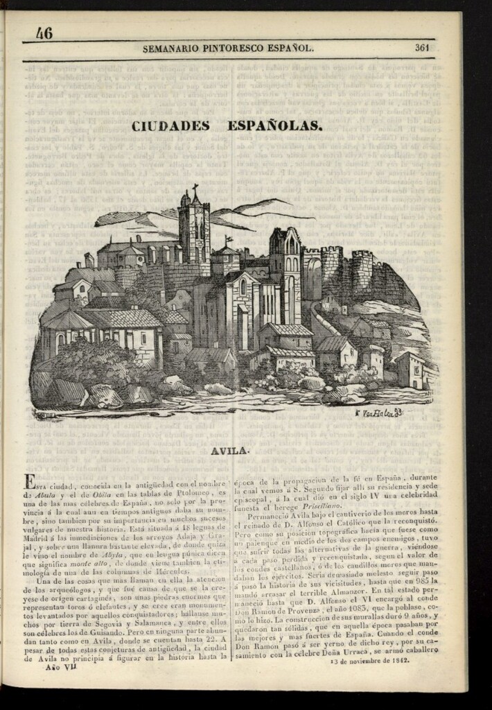 Miniatura de Semanario Pintoresco Español del 13 de noviembre de 1842, nº 46