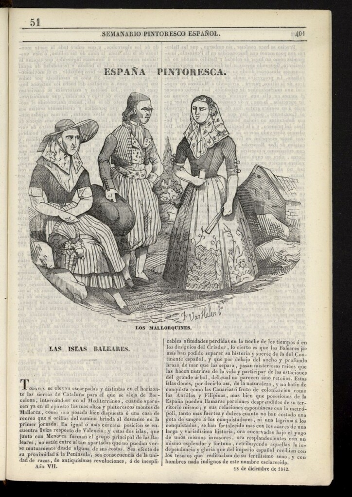Miniatura de Semanario Pintoresco Español del 18 de diciembre de 1842, nº 51