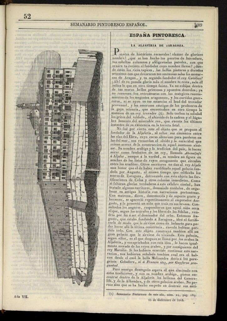 Miniatura de Semanario Pintoresco Español del 25 de diciembre de 1842, nº 52