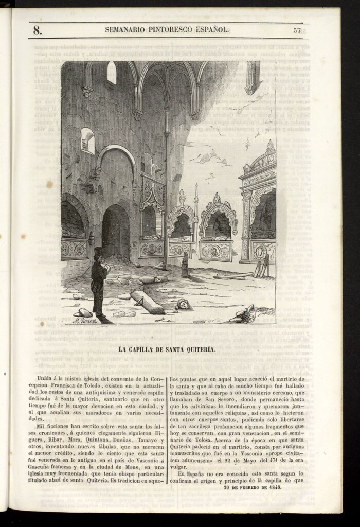 Miniatura de Semanario Pintoresco Español del 20 de febrero de 1848, nº 8