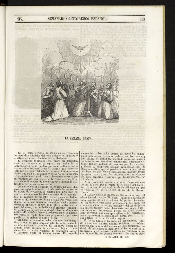 Miniatura de Semanario Pintoresco Español del 16 de abril de 1848, nº 16