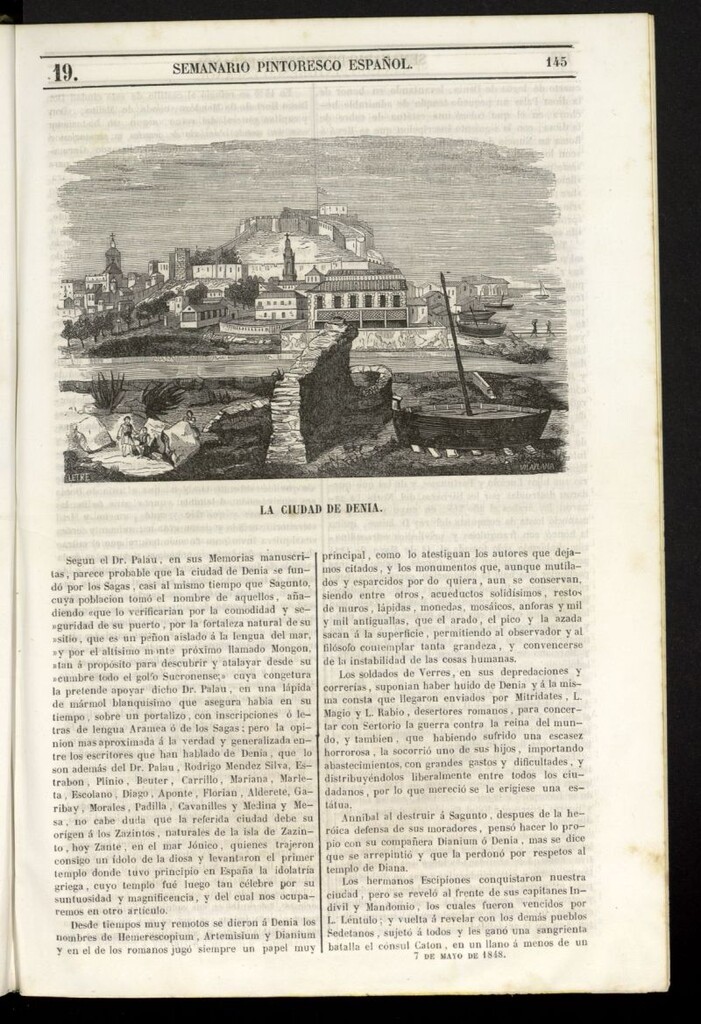 Miniatura de Semanario Pintoresco Español del 7 de mayo de 1848, nº 19