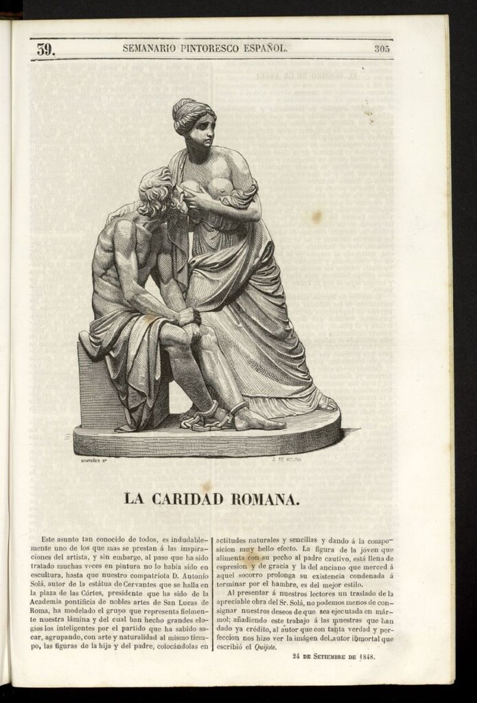 Miniatura de Semanario Pintoresco Español del 24 de septiembre de 1848, nº 39