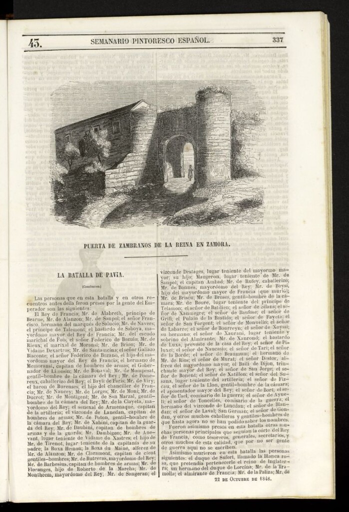 Miniatura de Semanario Pintoresco Español del 22 de octubre de 1848, nº 43