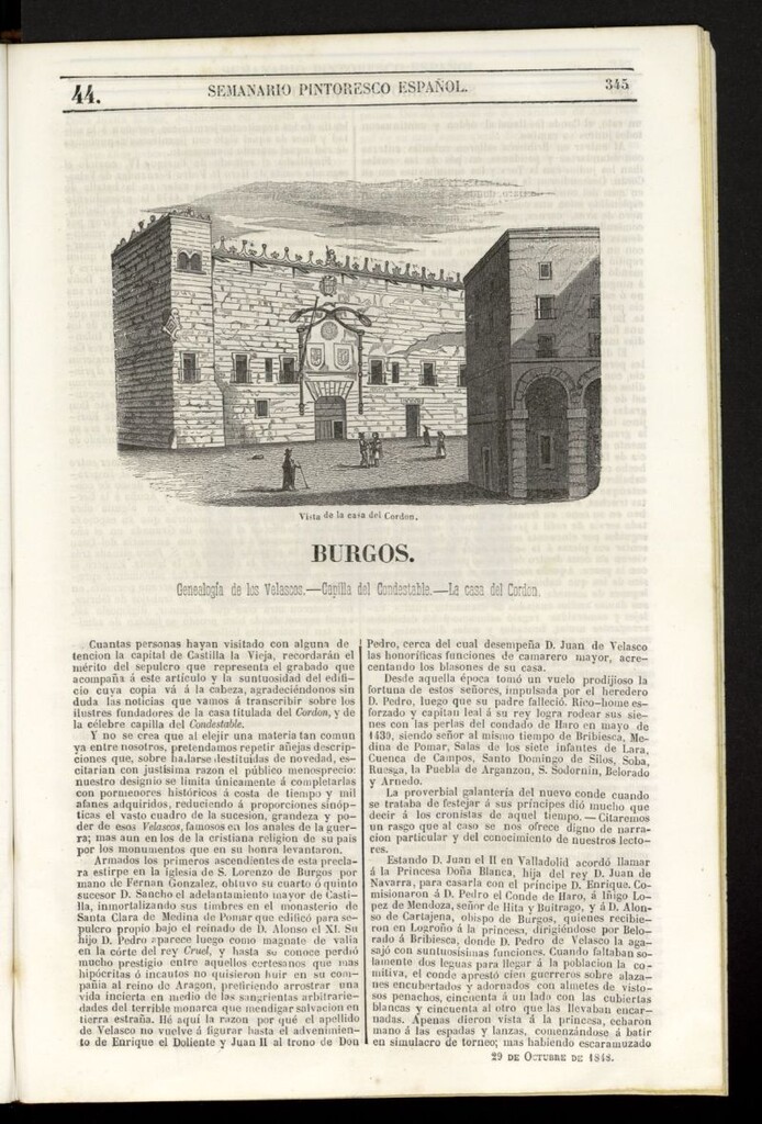 Miniatura de Semanario Pintoresco Español del 29 de octubre de 1848, nº 44