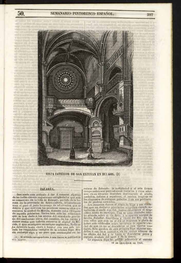Miniatura de Semanario Pintoresco Español del 10 de diciembre de 1848, nº 50