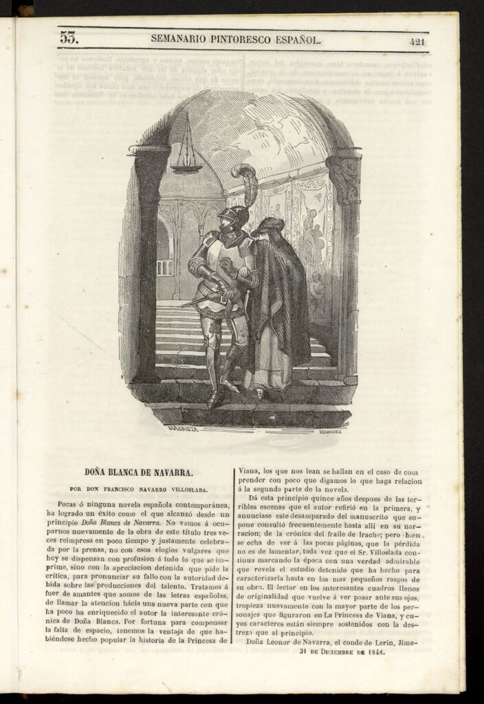 Miniatura de Semanario Pintoresco Español del 31 de diciembre de 1848, nº 53