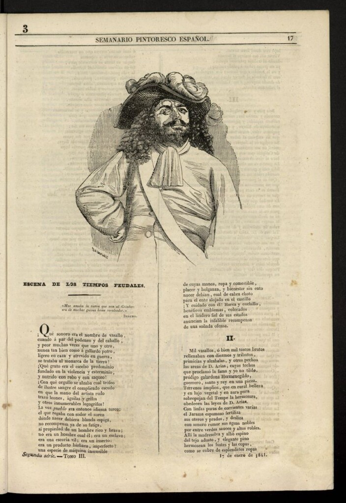 Miniatura de Semanario Pintoresco Español del 17 de enero de 1841, nº 3