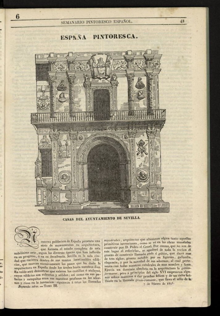 Miniatura de Semanario Pintoresco Español del 7 de febrero de 1841, nº 6