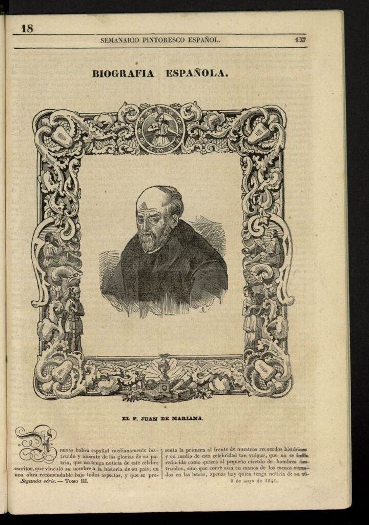 Miniatura de Semanario Pintoresco Español del 2 de mayo de 1841, nº 18