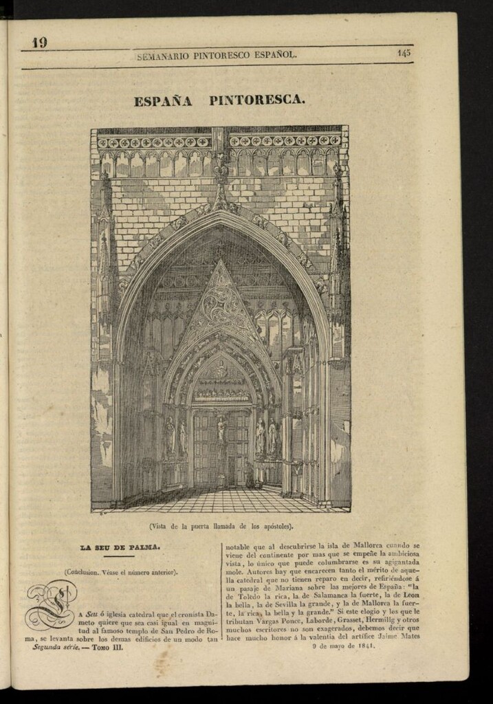 Miniatura de Semanario Pintoresco Español del 9 de mayo de 1841, nº 19