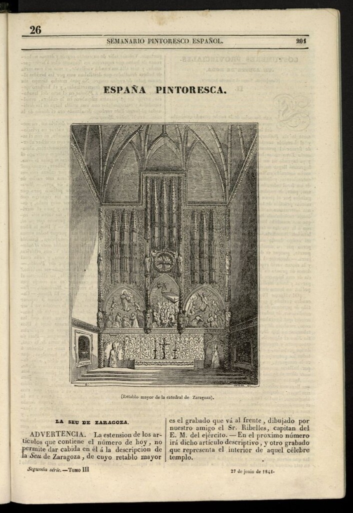 Miniatura de Semanario Pintoresco Español del 27 de junio de 1841, nº 26