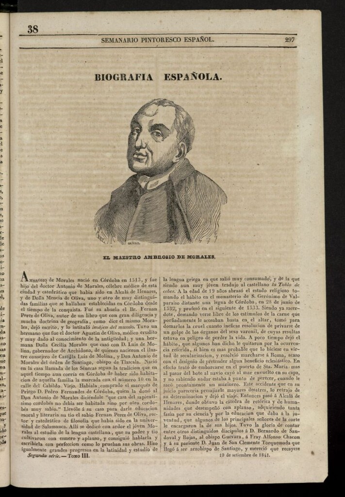 Miniatura de Semanario Pintoresco Español del 19 de septiembre de 1841, nº 38