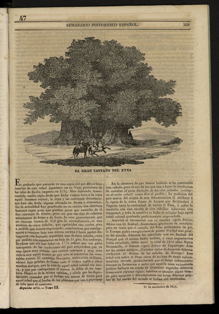 Miniatura de Semanario Pintoresco Español del 21 de noviembre de 1841, nº 47