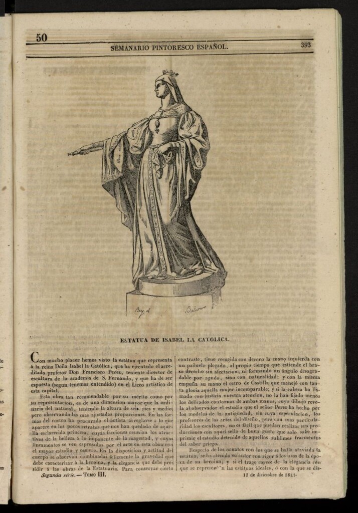 Miniatura de Semanario Pintoresco Español del 12 de diciembre de 1841, nº 50