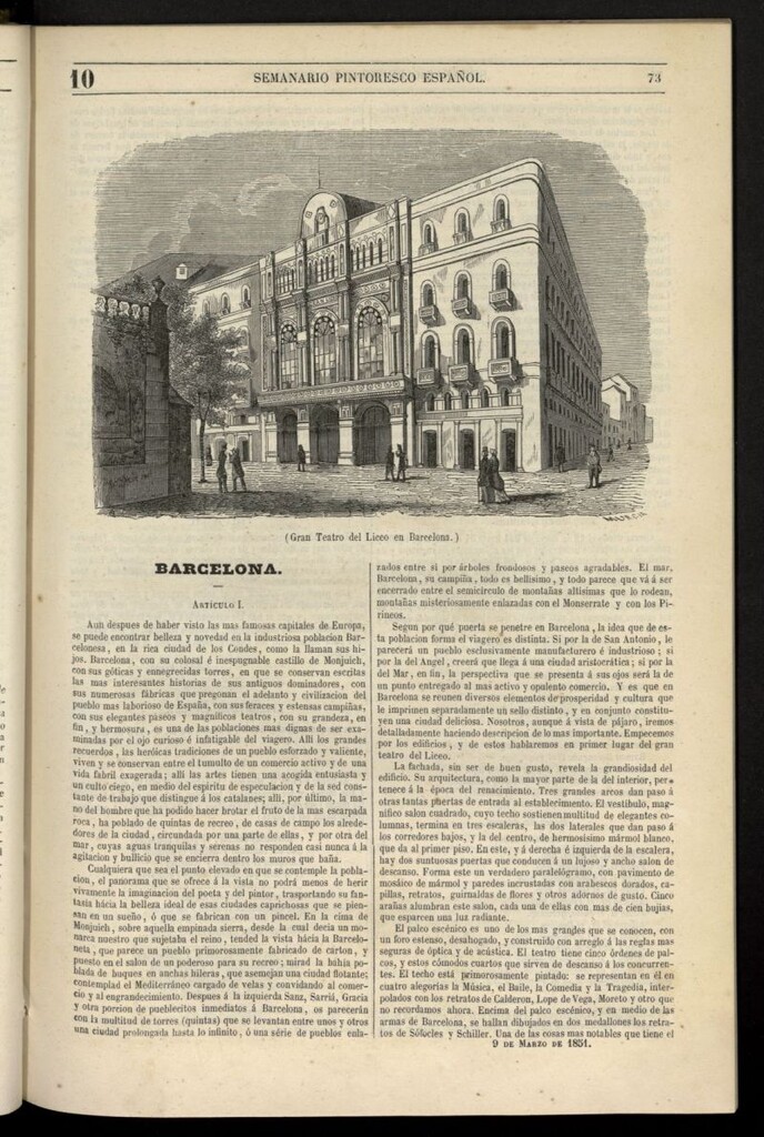 Miniatura de Semanario Pintoresco Español del 9 de marzo de 1851, nº 10