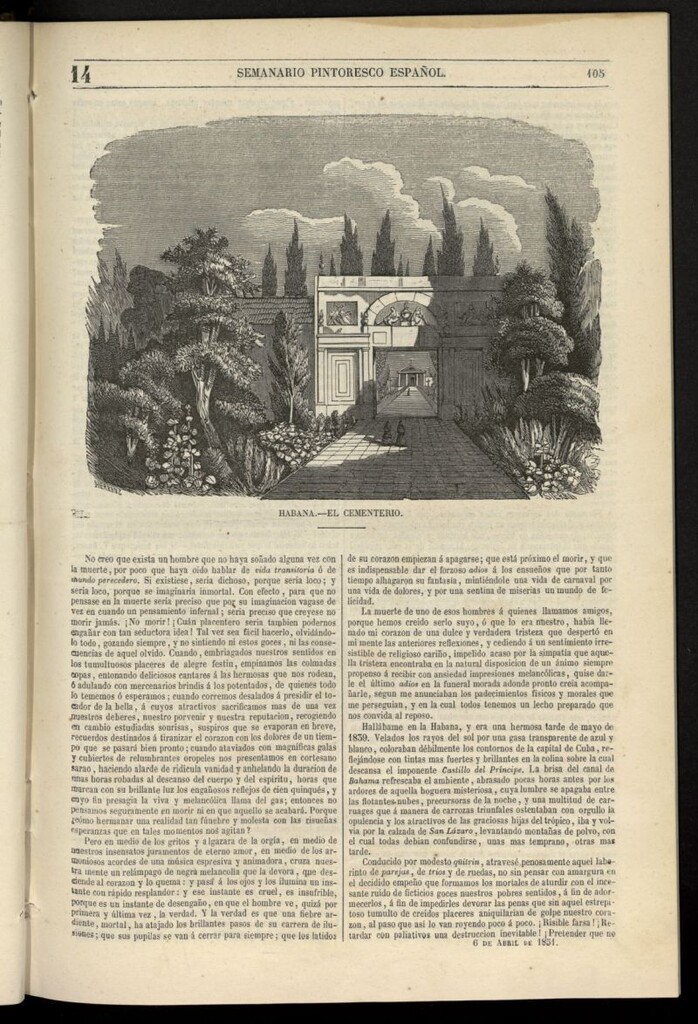 Miniatura de Semanario Pintoresco Español del 6 de abril de 1851, nº 14