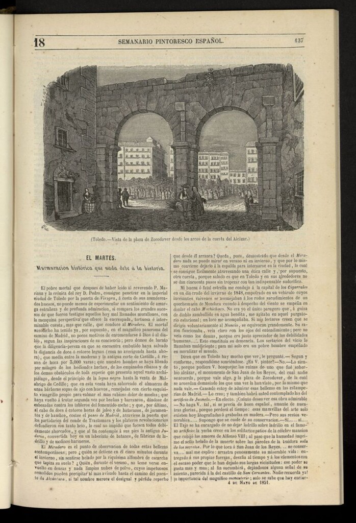 Miniatura de Semanario Pintoresco Español del 4 de mayo de 1851, nº 18
