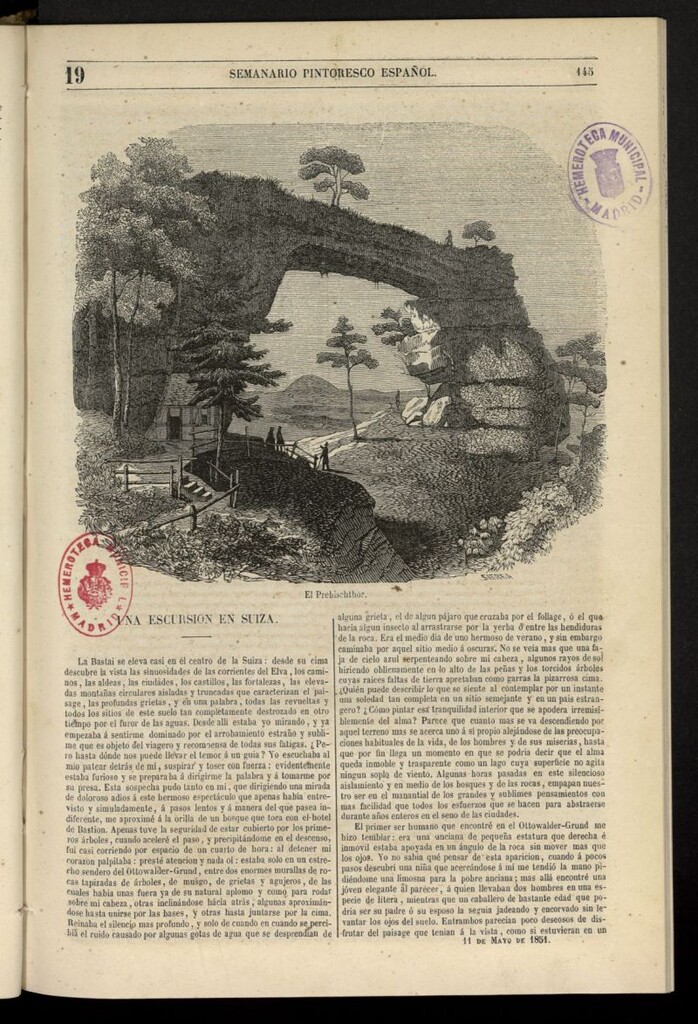Miniatura de Semanario Pintoresco Español del 11 de mayo de 1851, nº 19