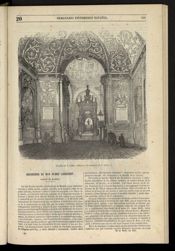 Miniatura de Semanario Pintoresco Español del 18 de mayo de 1851, nº 20
