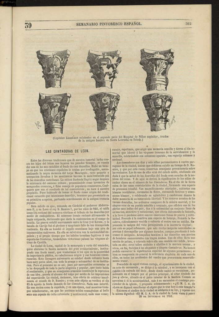 Miniatura de Semanario Pintoresco Español del 28 de septiembre de 1851, nº 39