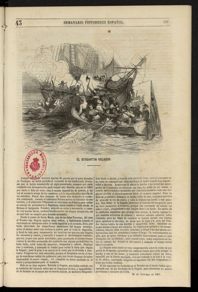 Miniatura de Semanario Pintoresco Español del 26 de octubre de 1851, nº 43