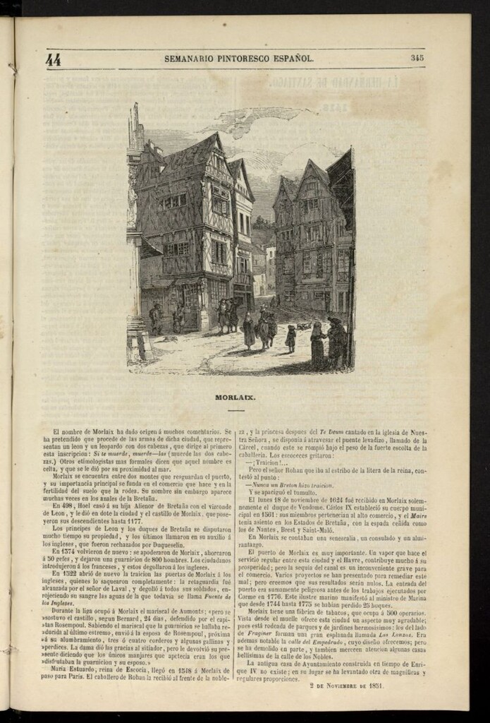 Miniatura de Semanario Pintoresco Español del 2 de noviembre de 1851, nº 44