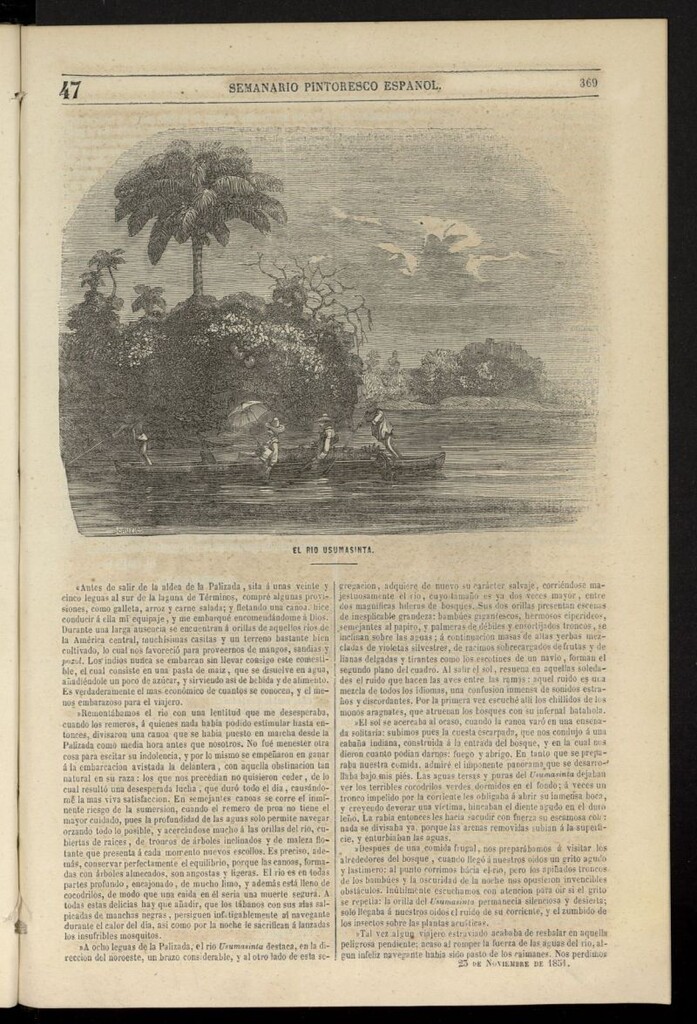 Miniatura de Semanario Pintoresco Español del 23 de noviembre de 1851, nº 47