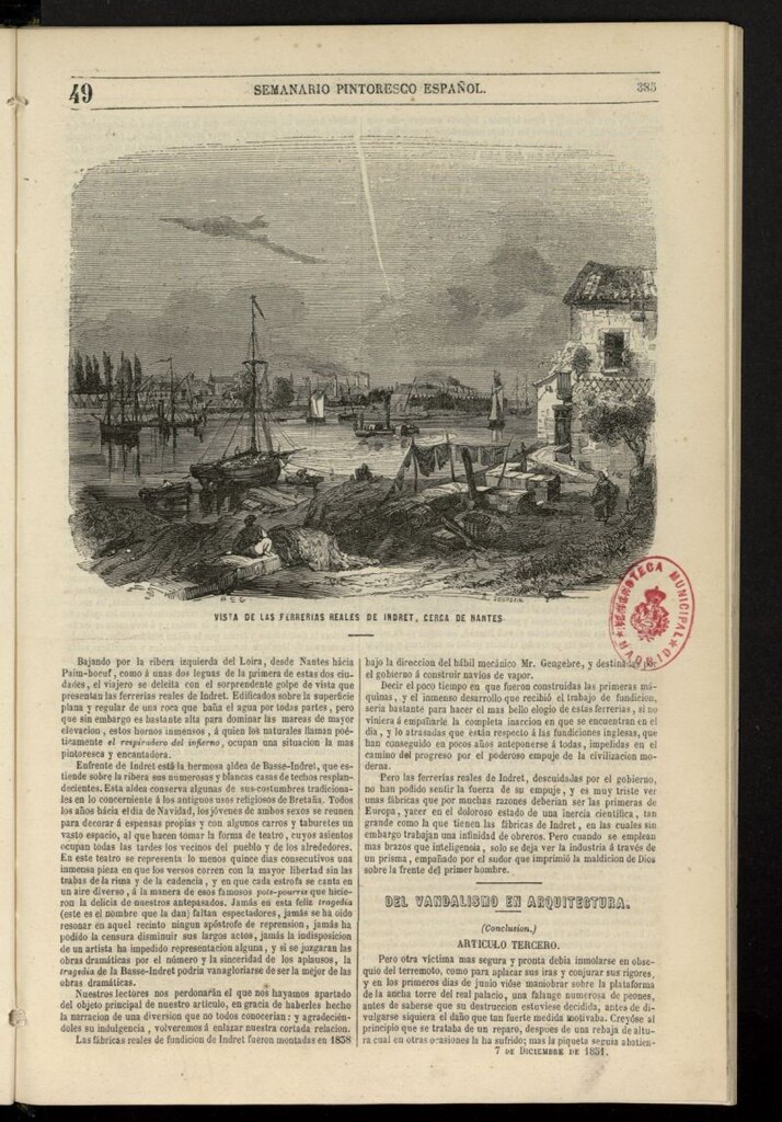 Miniatura de Semanario Pintoresco Español del 7 de diciembre de 1851, nº 49