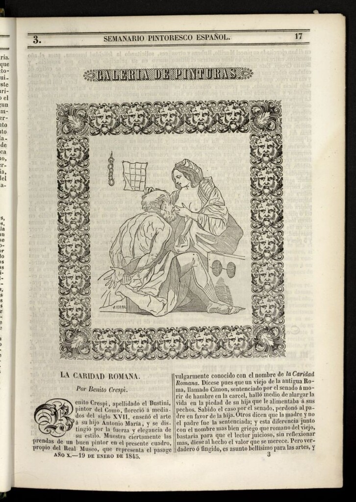 Miniatura de Semanario Pintoresco Español del 19 de enero de 1845, nº 3