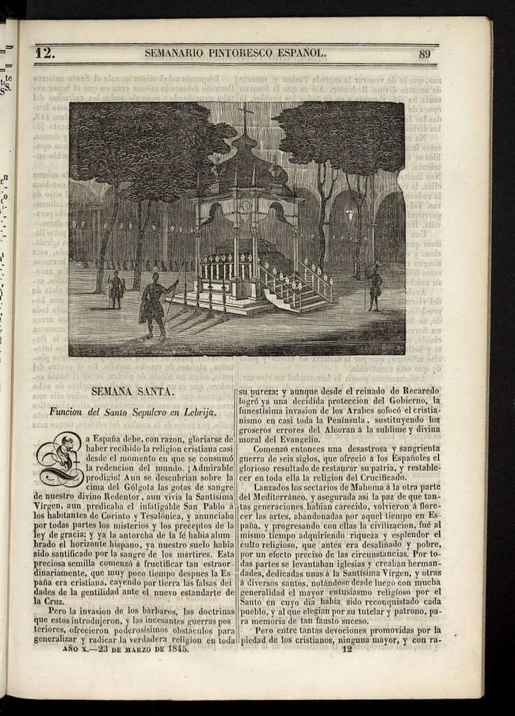 Miniatura de Semanario Pintoresco Español del 23 de marzo de 1845, nº 12
