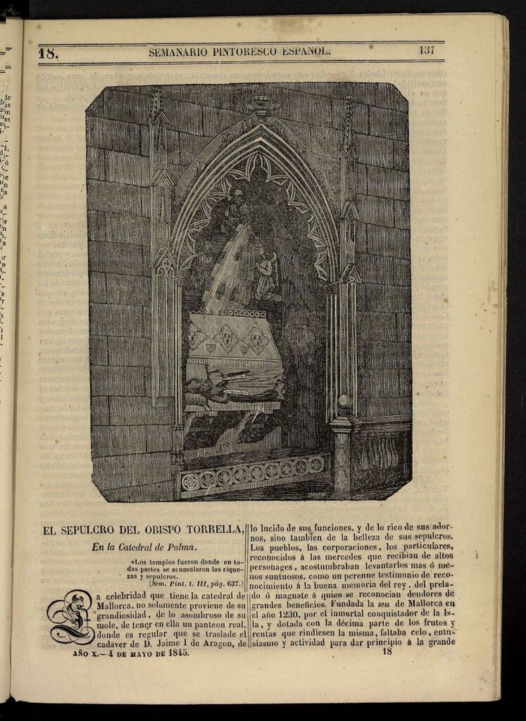 Miniatura de Semanario Pintoresco Español del 4 de mayo de 1845, nº 18